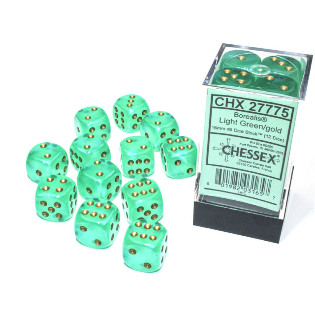 CHX 27775 Borealis Light Green/Gold Luminary 16mm