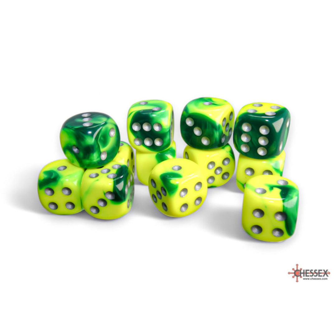 CHX 26654 Gemini Green-Yellow/Silver 16mm d6 (12)