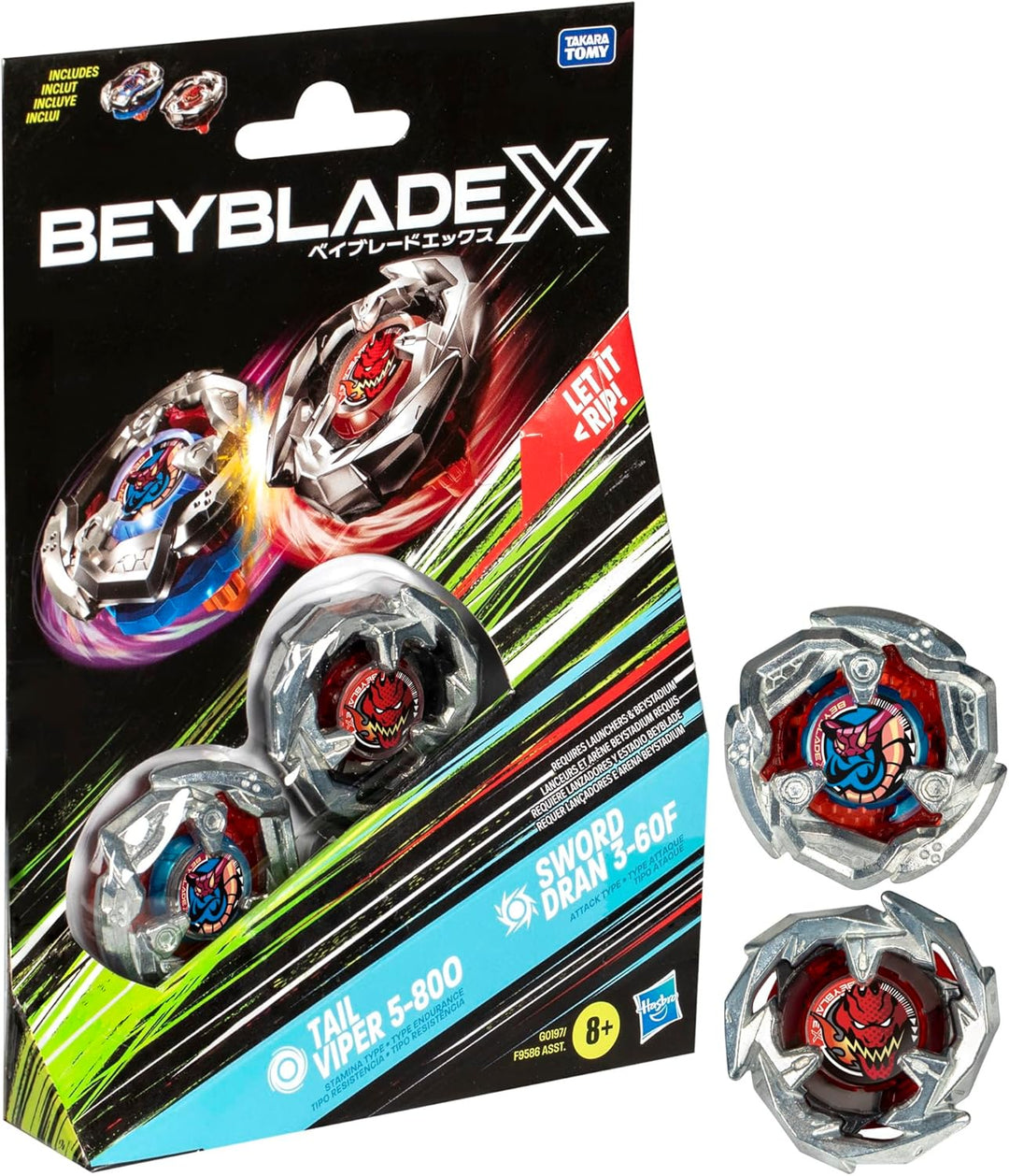 Beyblade - X - Dual Pack Set - Tail Viper & Sword Dran