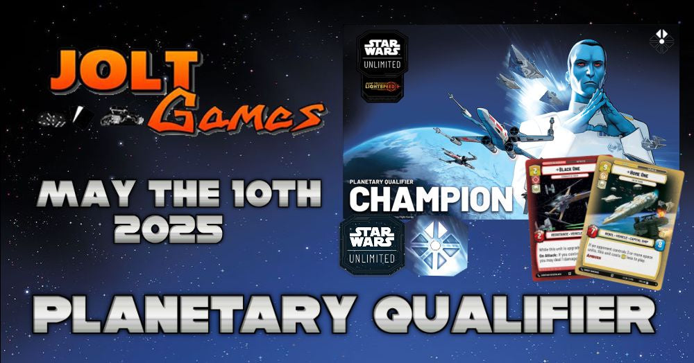 Jolt Games - E tickets sold out Tickets STILL available on the day in store only.