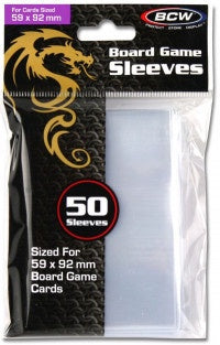 BCW Board Game Sleeves - Standard European (59mm x 92mm) 50 Sleeves