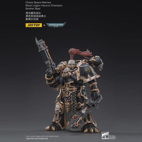 Space Marine Miniatures: 1/18 Scale Black Legion Havocs Champion Brother Slael