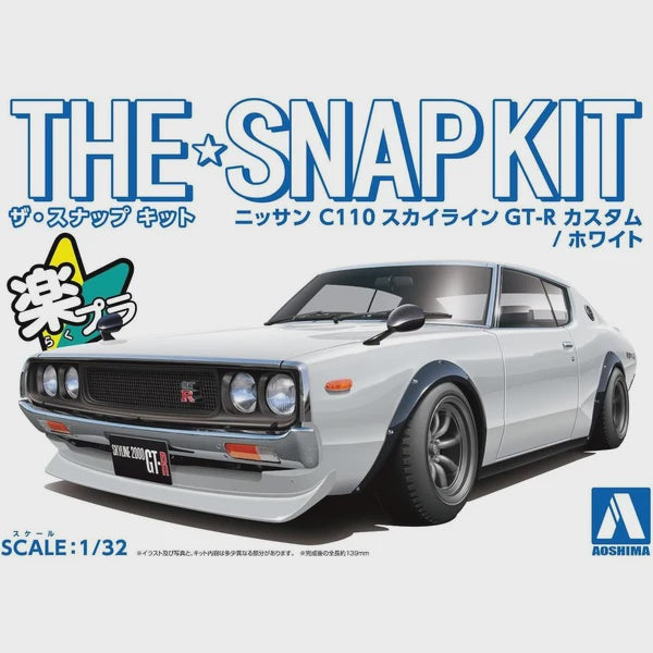 1/32 Snap Nissan C110 Skyline GT-R Custom White