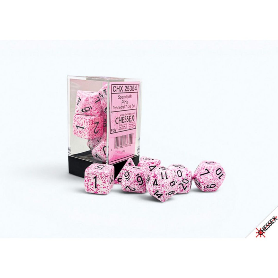 CHX 25354 Speckled Pink Polyhedral 7-Dice Set