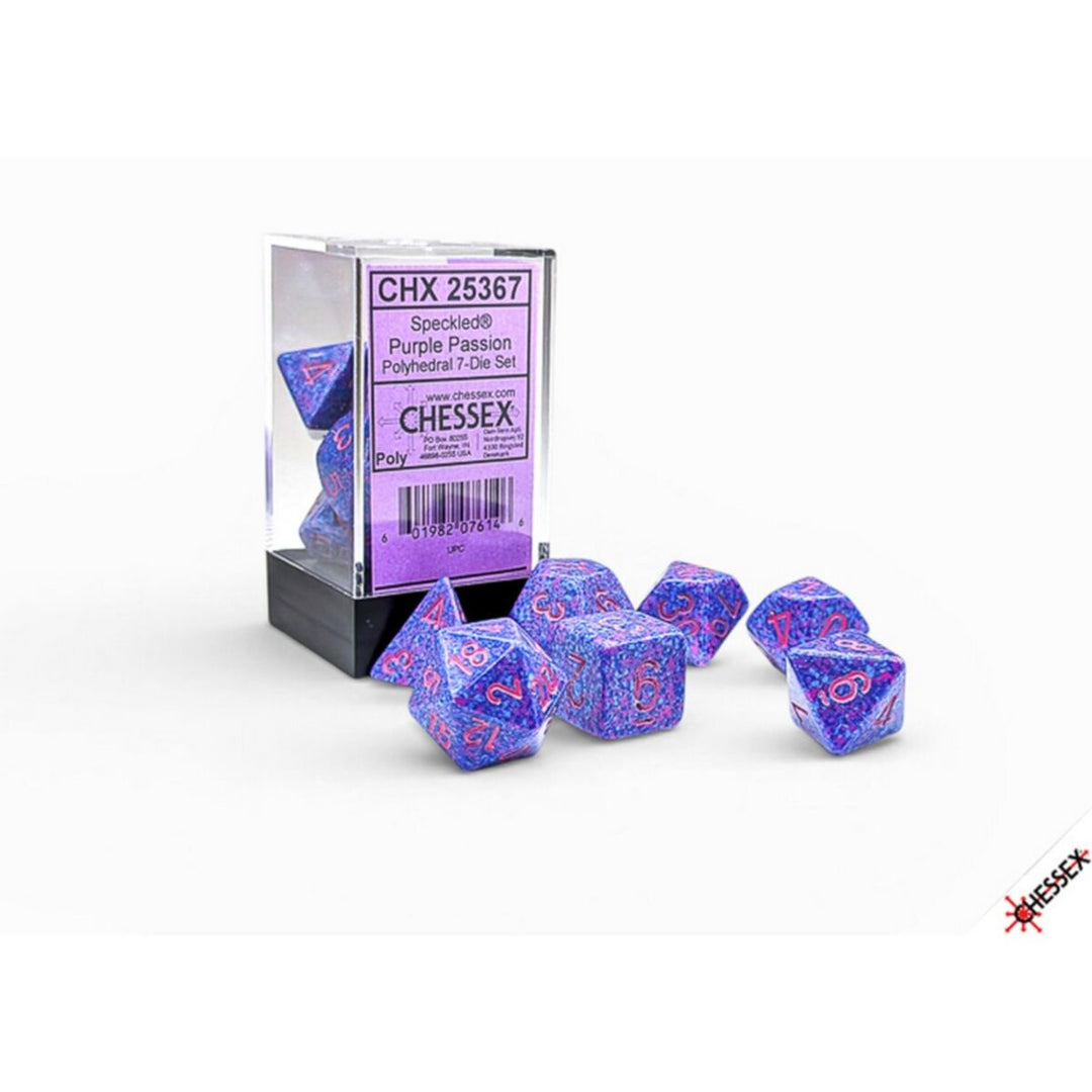 CHX 25367 Speckled Purple Passion Polyhedral 7-Dice Set