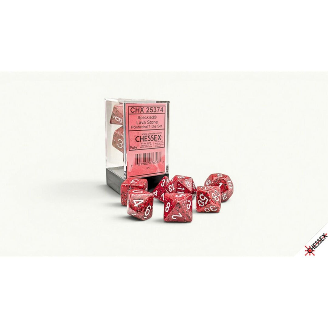 CHX 25374 Speckled Lava Stone Polyhedral 7-Dice Set