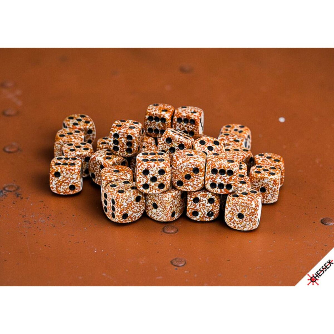 CHX 25933 Speckled Rust 12mm d6 Dice Block (36 dice)