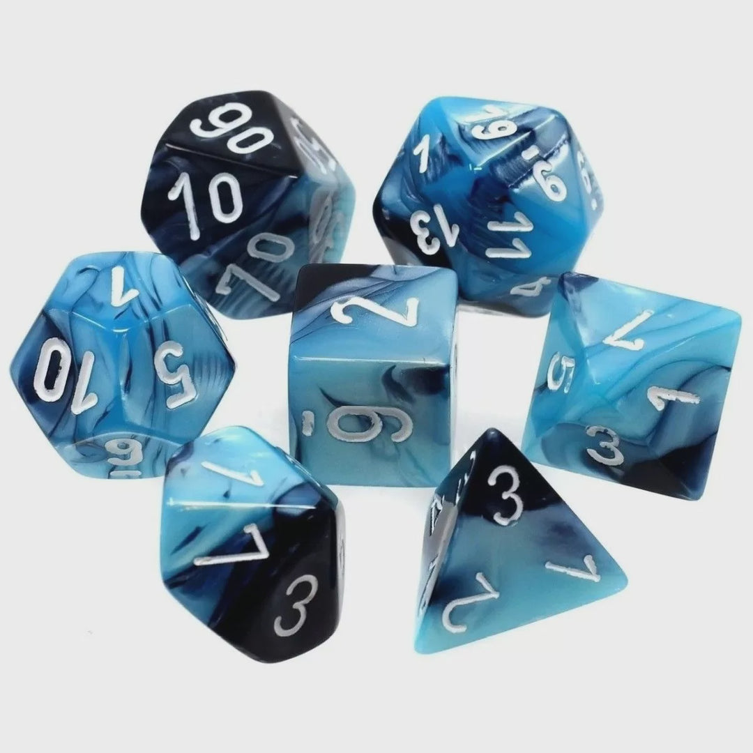 CHX 26446 - D7 Die Set - Polyhedral - Steel-Teal/White