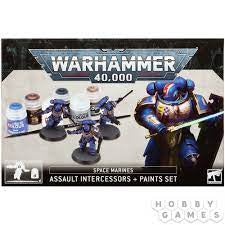 60-11 Space Marine Assault Intercessors + Paint Set