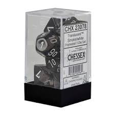 Chessex - Translucent - Smoke/White Polyhedral Die Set