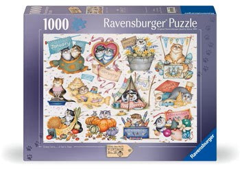Ravensburger - Crazy Cats Cats Calendar Puzzle 1000 Pieces