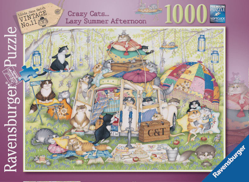 Ravensburger - Crazy Cats, The Good Life 1000 pieces