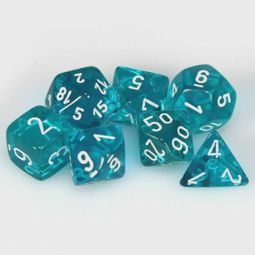 CHX 23083 - D7  Die Set - Translucent Polyhedral Teal/White