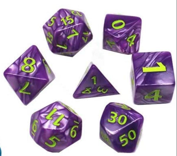 30mm RPG Dice Set Purple