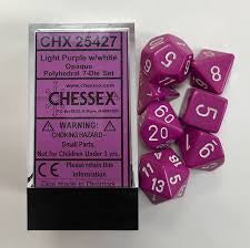 Chessex - poly 7-die - light purple/white