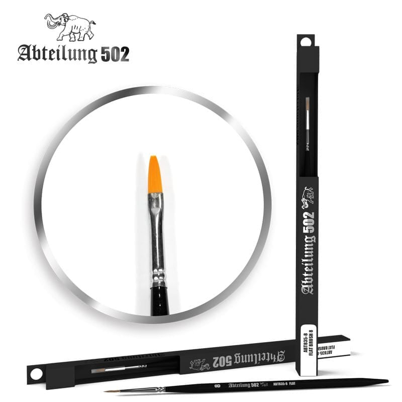 AK Interactive Abteilung 502 Deluxe Brushes - Flat Brush 8
