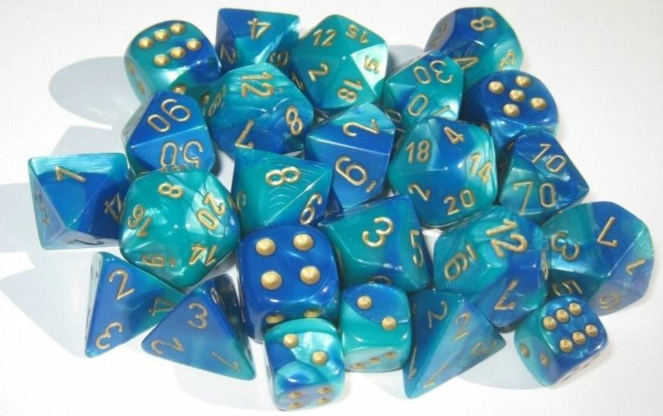 CHX 26459 Gemini Blue Teal/Gold 7-Die Set