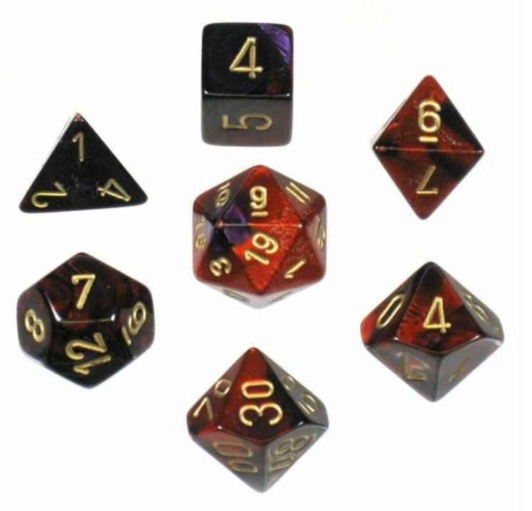 CHX 26426 Gemini Purple-Red/Gold 7-Die Set