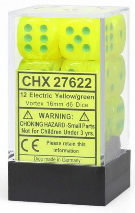CHX 27622 Vortex 16mm d6 Bright Yellow/Green Block (12)