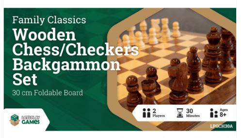 LPG - Chess and Checkers Set 30cm
