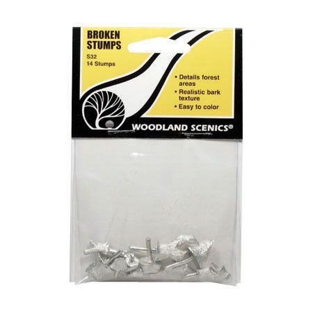 Woodland Scenics Broken Stumps 14/Pkg *